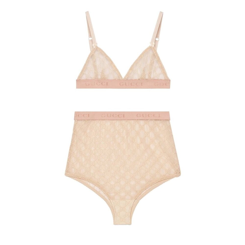 Gucci - High waist GG Tulle Lingerie Set